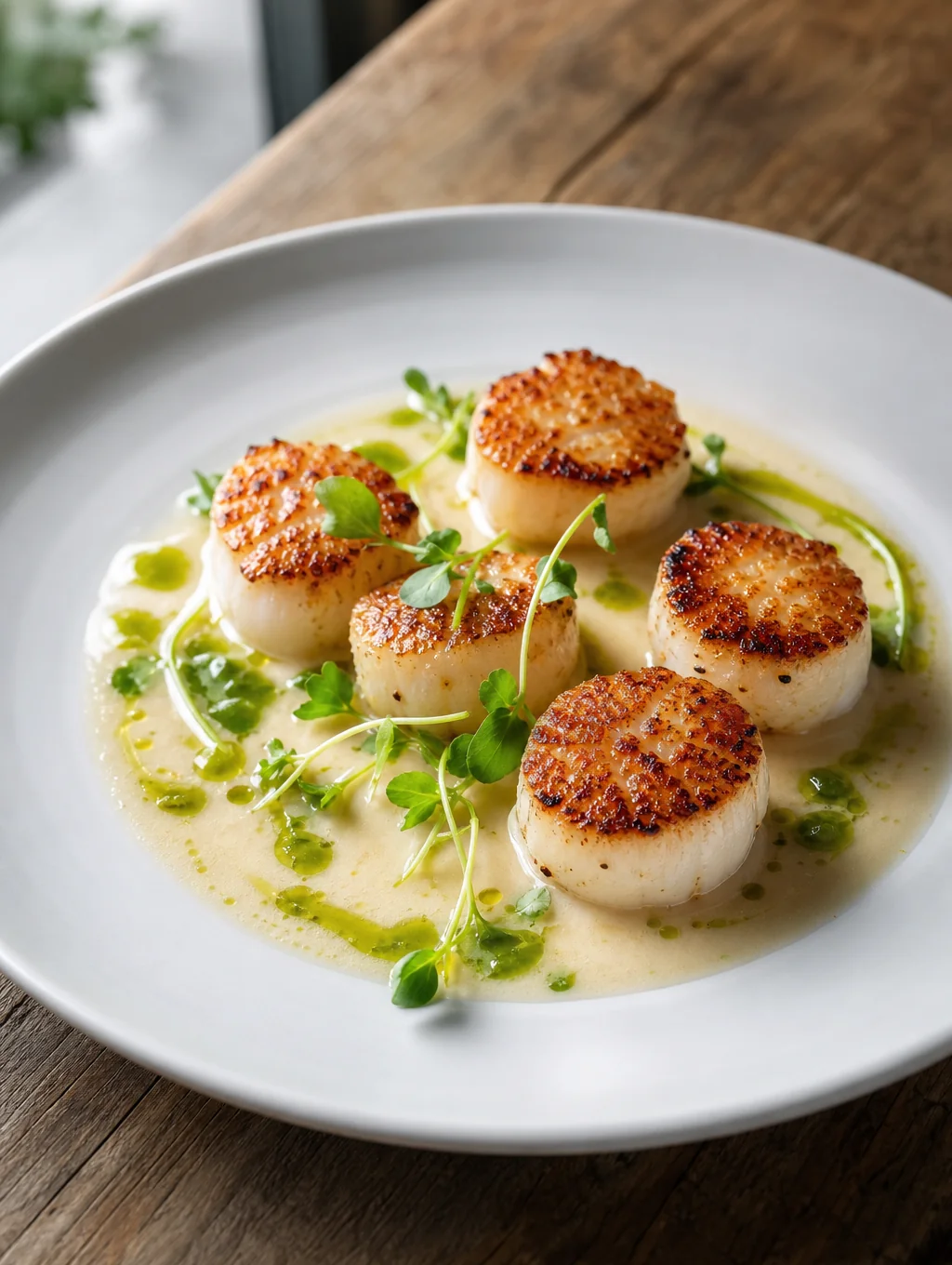 Baked scallops with garlic