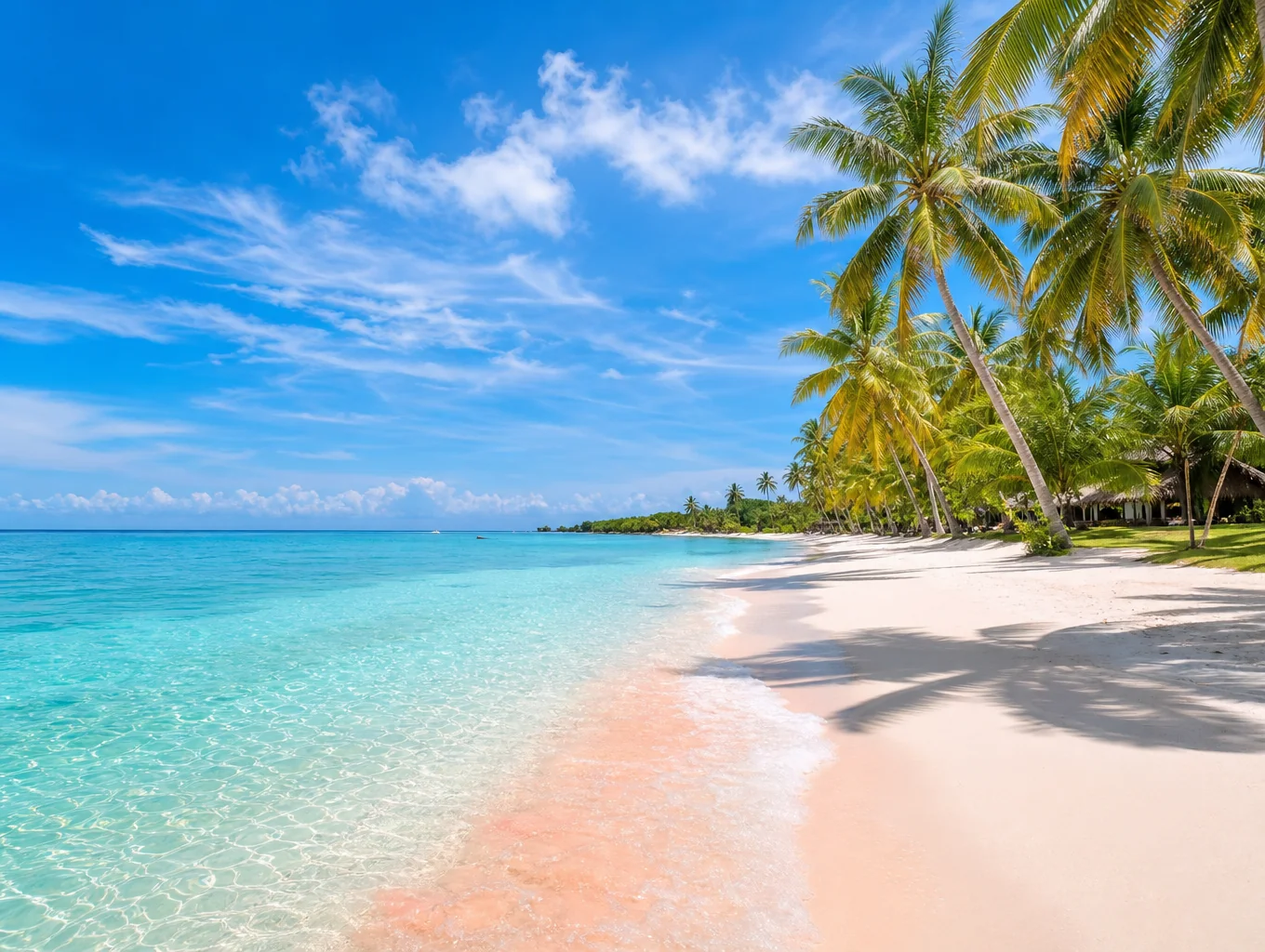 Pristine white sand beach in Bohol