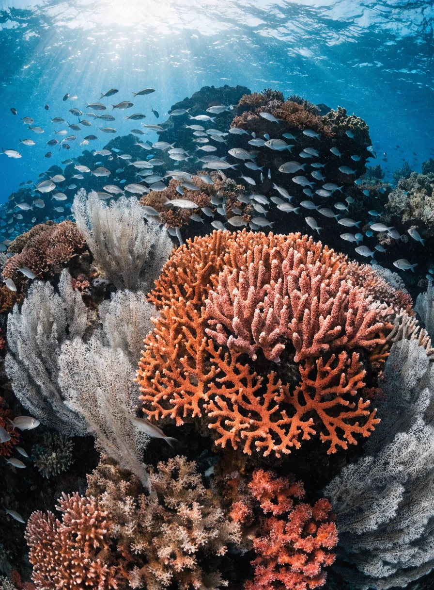 Vibrant coral reef ecosystem in Mactan waters