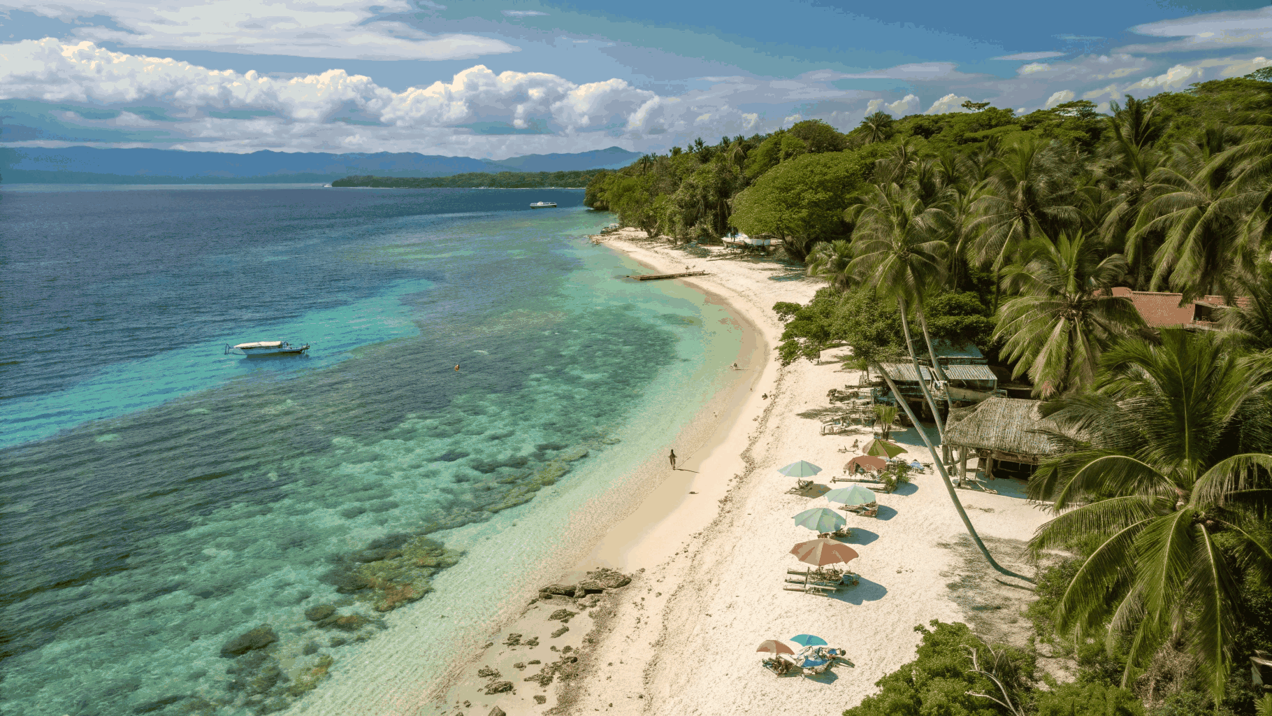 Full-bleed editorial of Cebu ocean waters