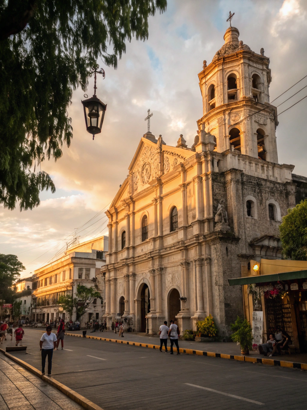 Sunlight hitting the historic Magellan Cross pavilion in downtown Cebu