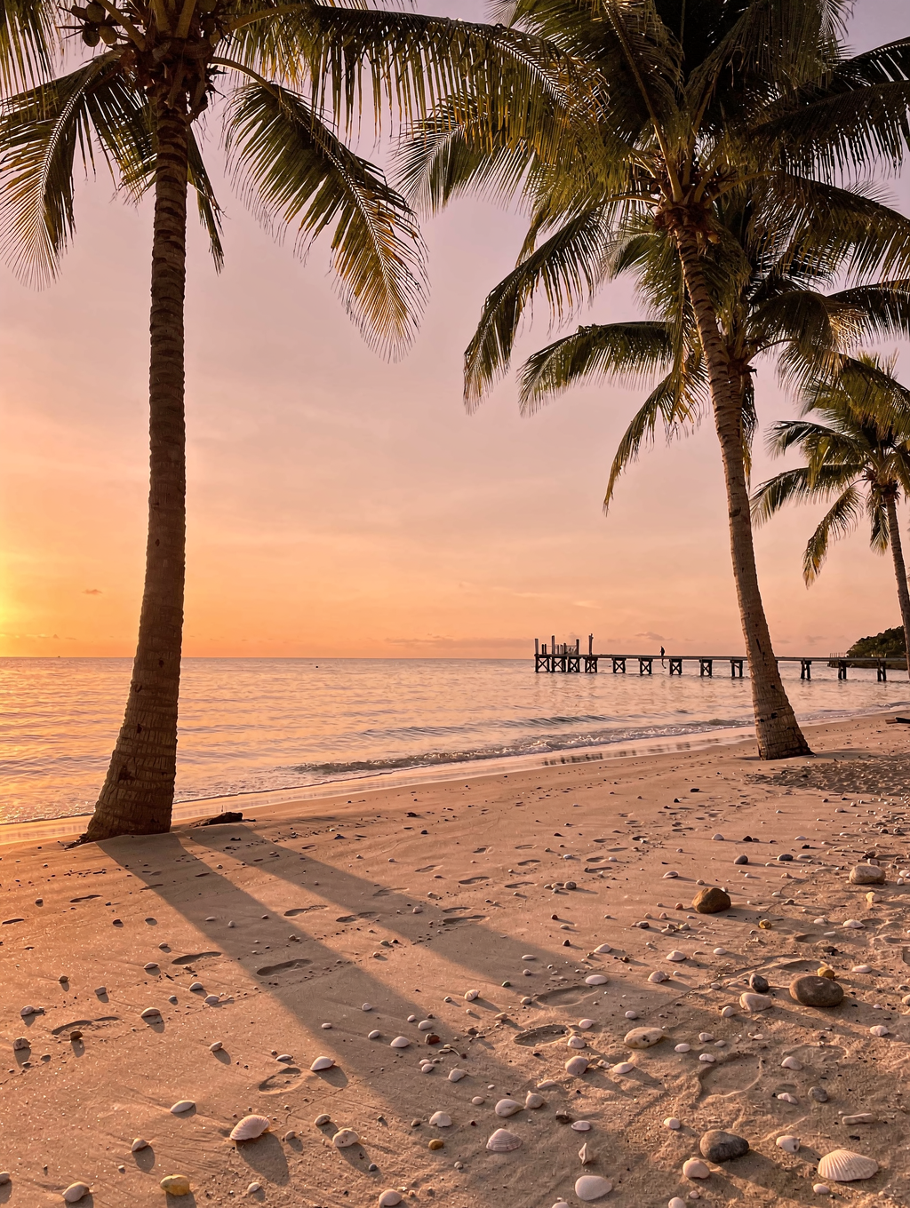 Golden sunset over Cebu island