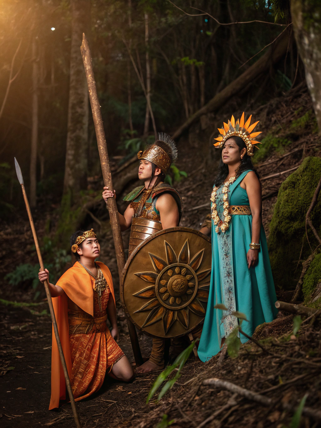 Historical reenactment of Cebuano warriors
