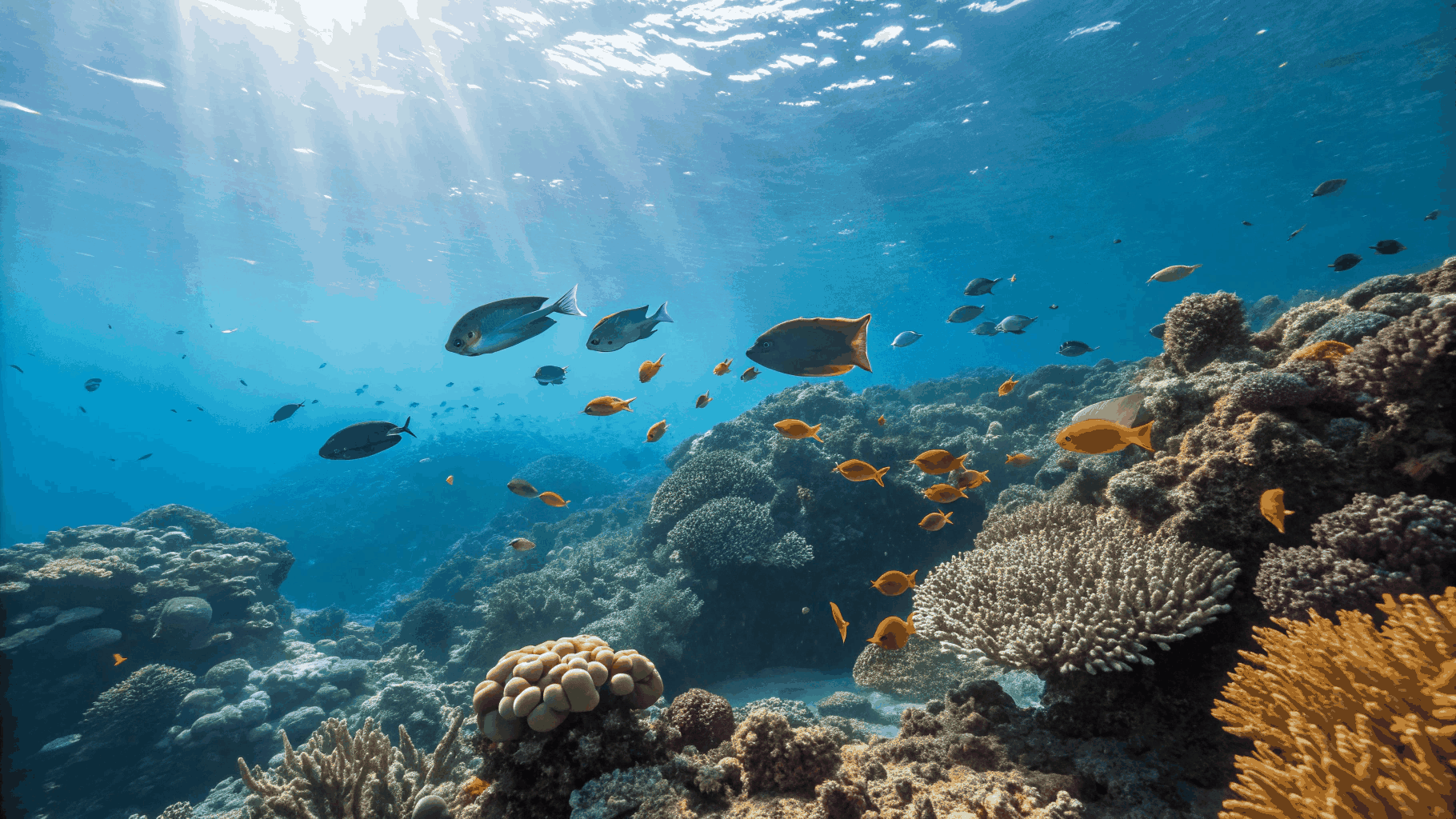 Vibrant coral reef in Cebu