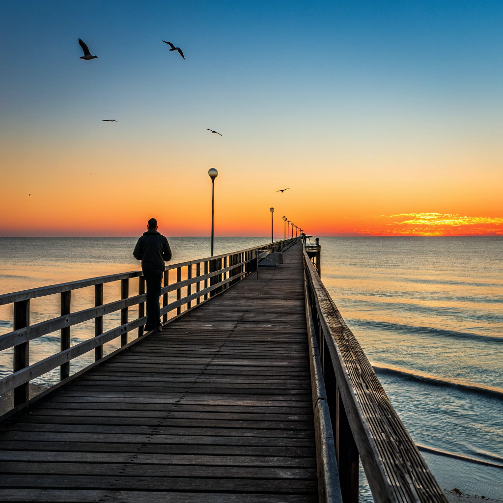 Sunset at a local pier
